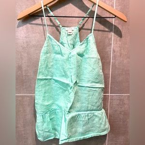 Aqua J. Crew linen tank top